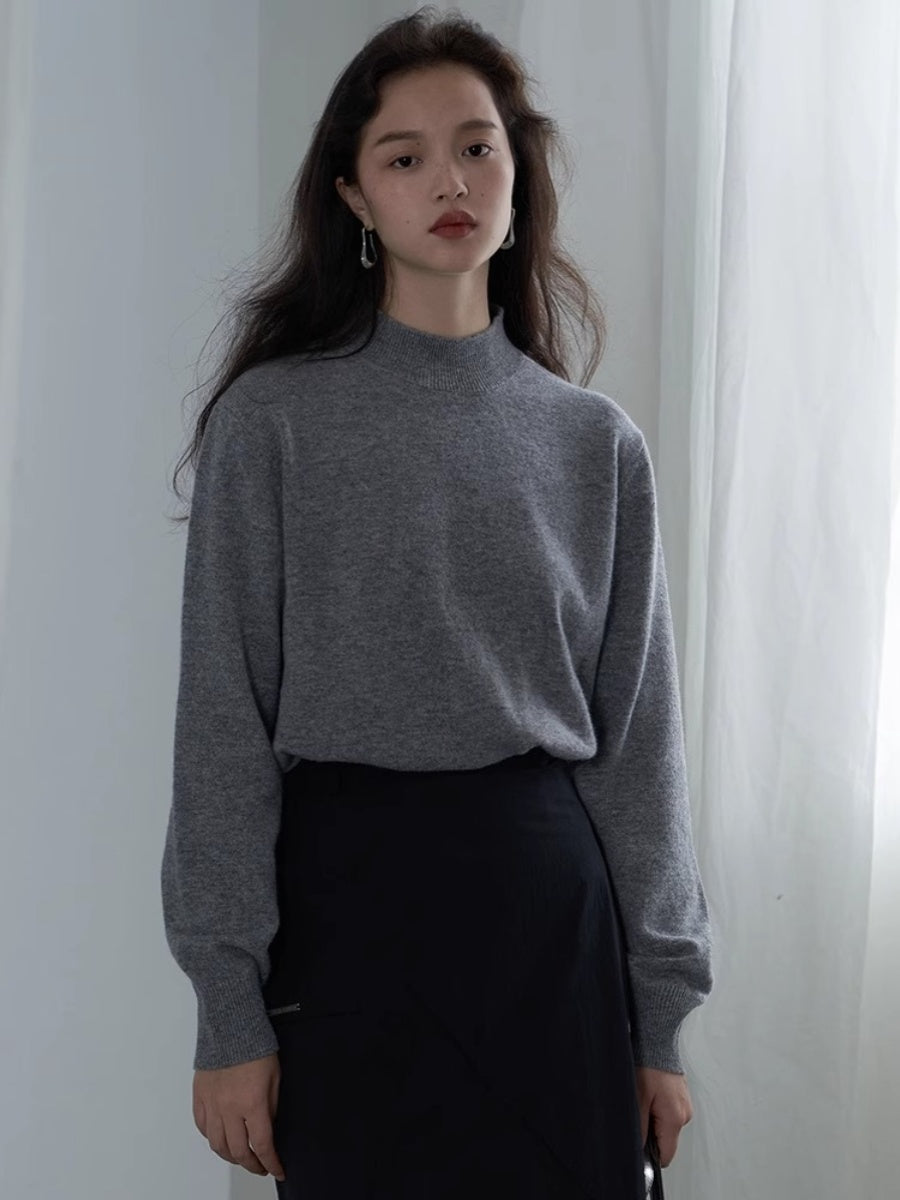 カシミヤハイネックニット M00049