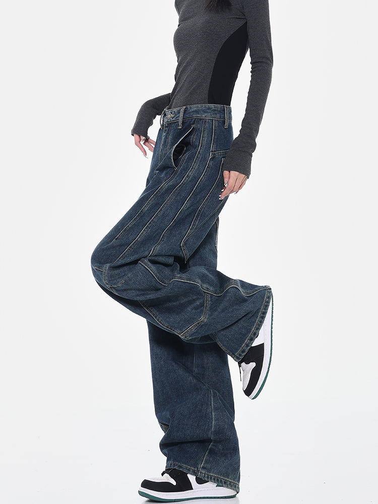 ワイドレッグ デニムパンツ M00068