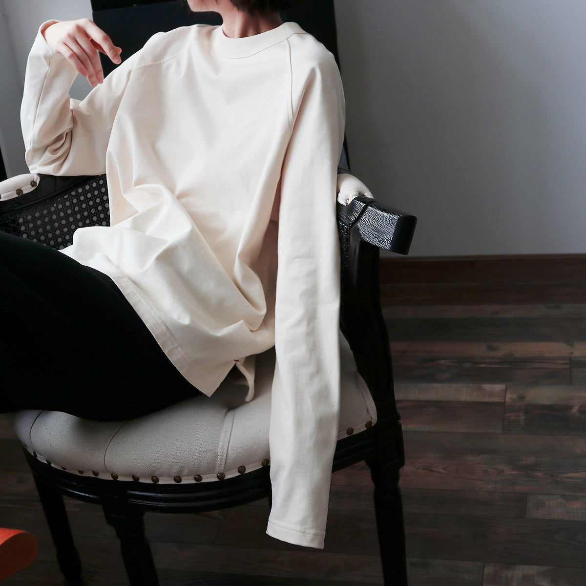 クルーネック ロングスリーブ T シャツ M00108