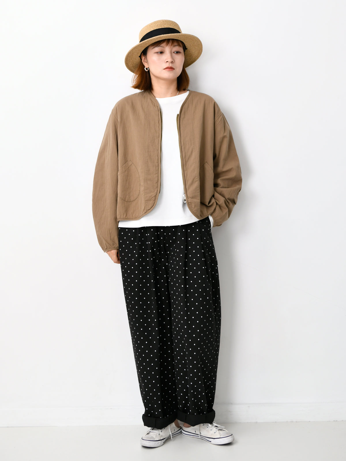 Vネックショートジャケット M00010