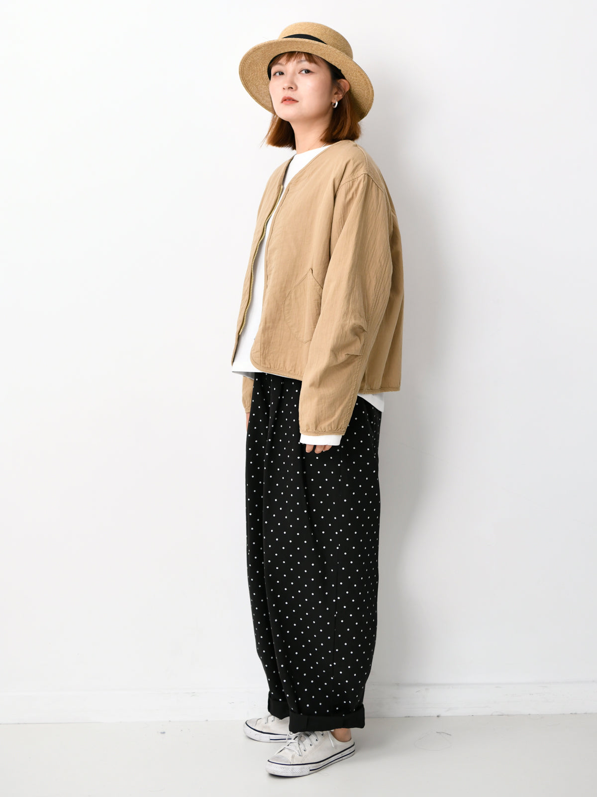 Vネックショートジャケット M00010