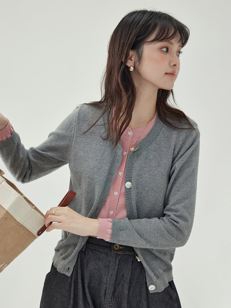 レイヤード風カーディガン M00012