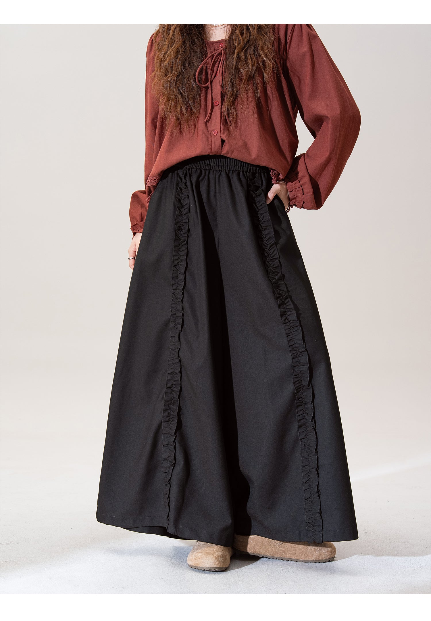 ロング スカートパンツ M00087