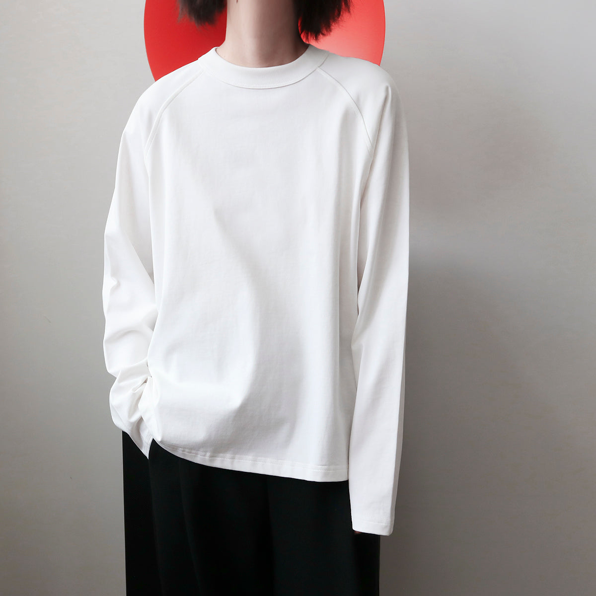 クルーネック ロングスリーブ T シャツ M00108