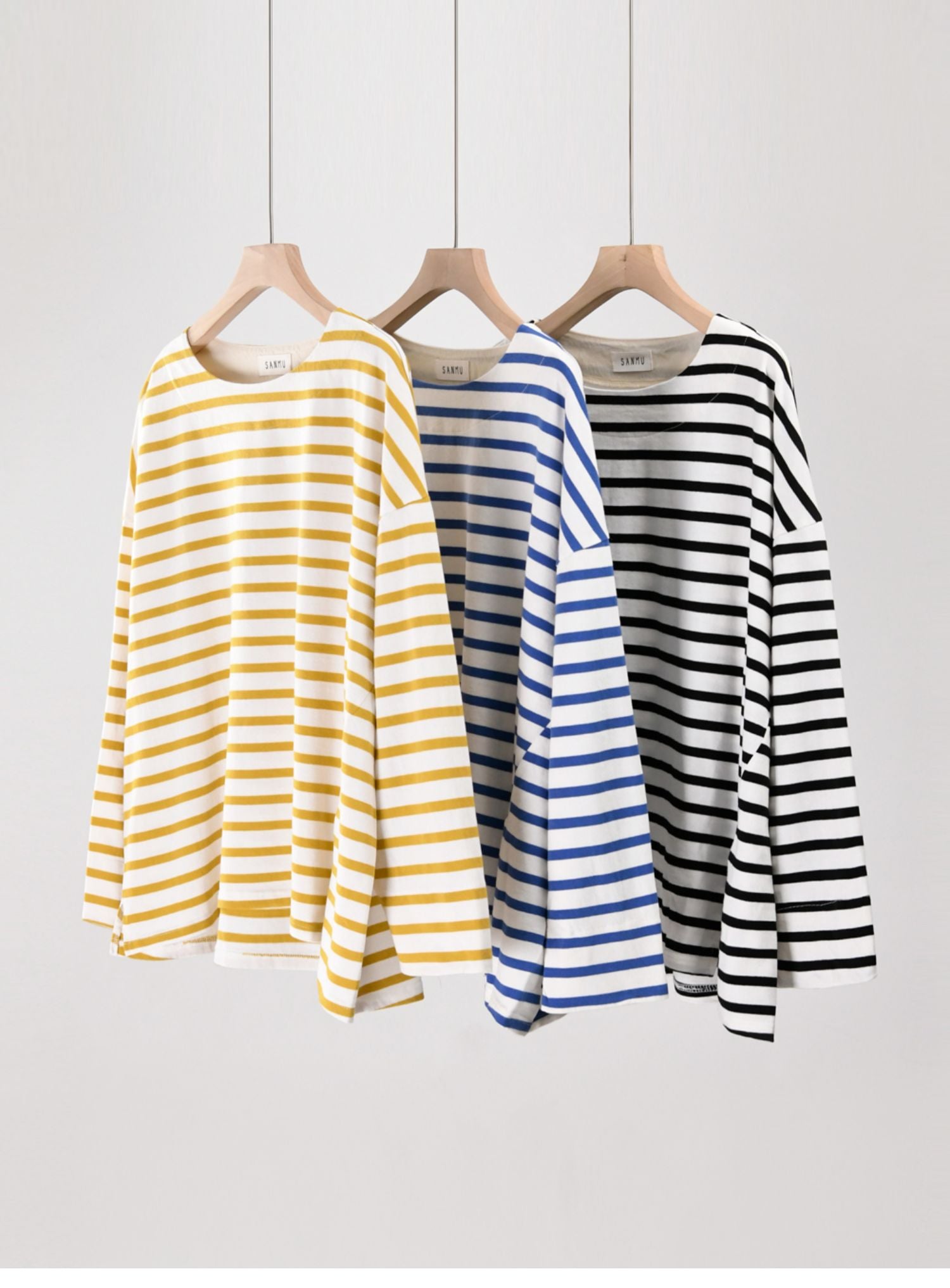 ストライプヘムTシャツ M00023