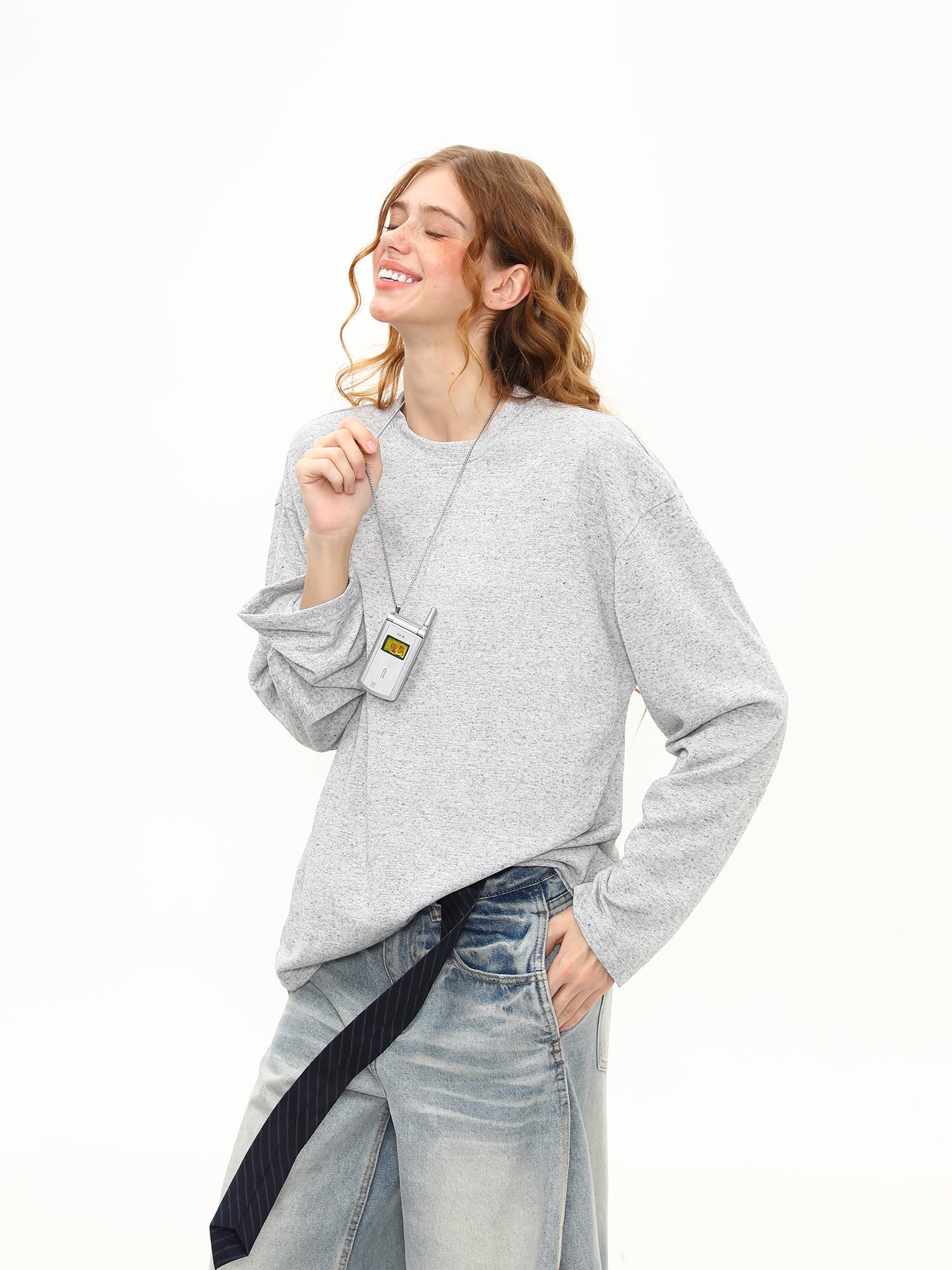 リネン ドレープ感 長袖 M00094