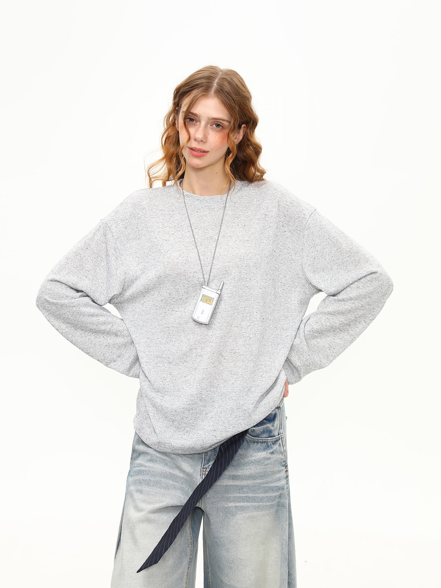 リネン ドレープ感 長袖 M00094