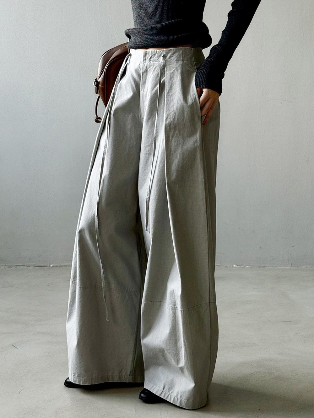 カットデザインワイドパンツ M00015