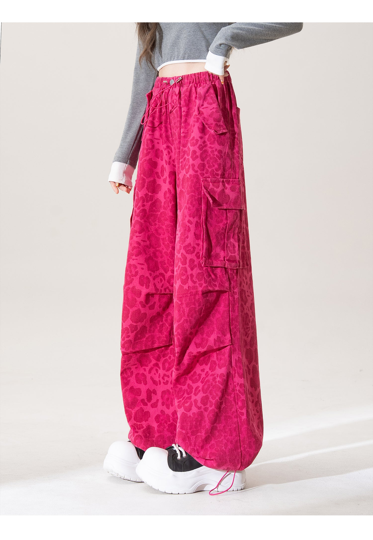 カモ ワイドレッグ カジュアルパンツ M00083