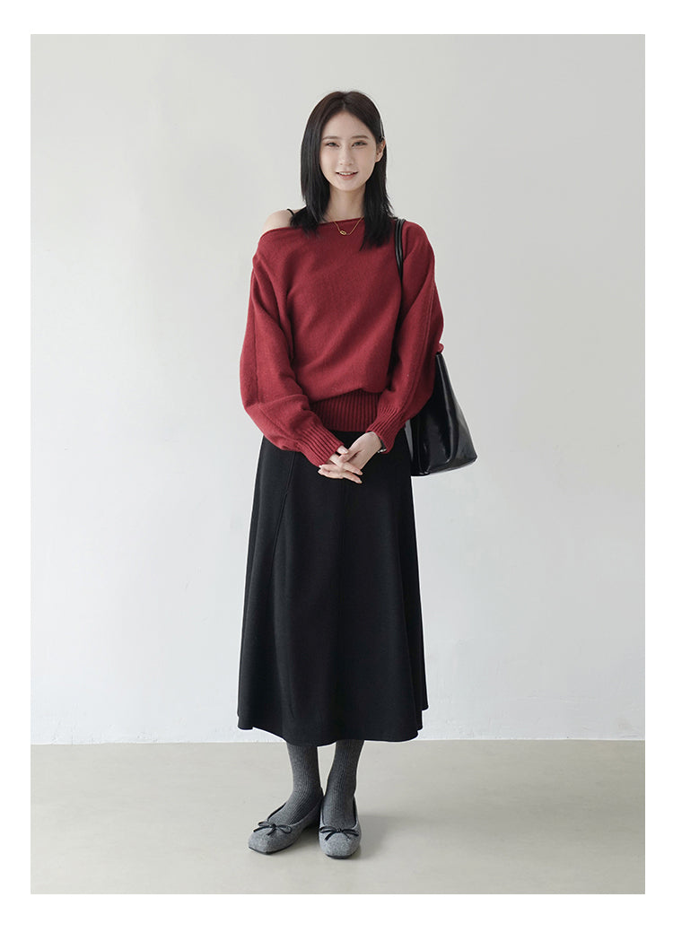 ウールフレアスカート M00054