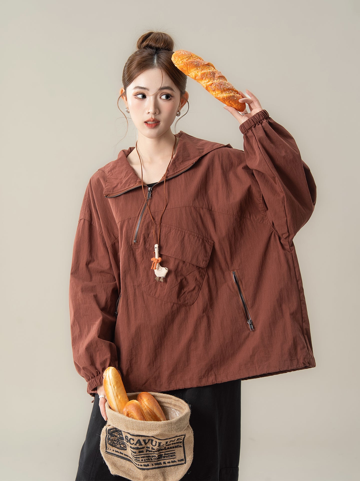 フード付き ジッパージャケット M00084