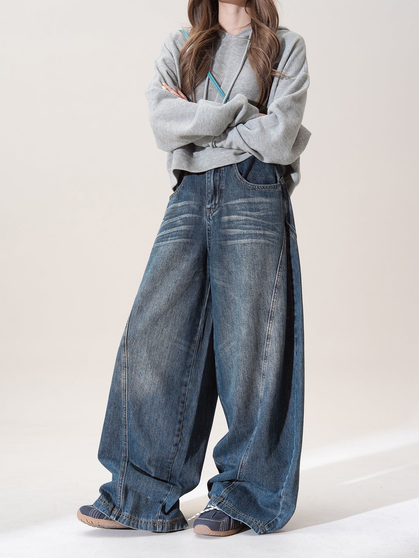 ワイドレッグ デニムパンツ M00070