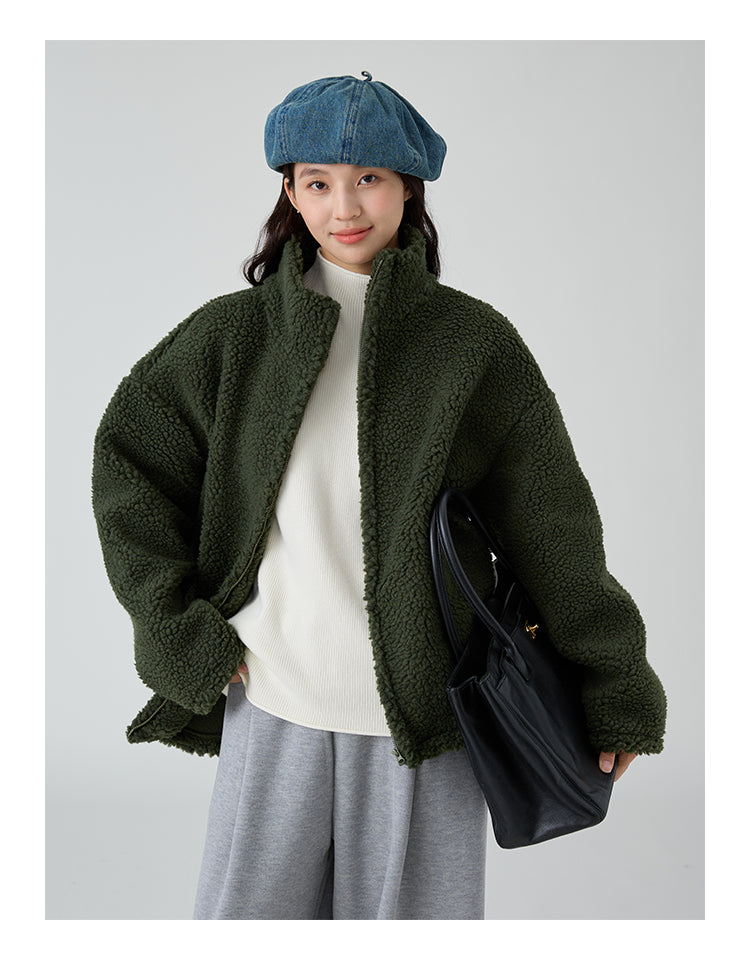 ラムウールスタンドカラージャケット M00021