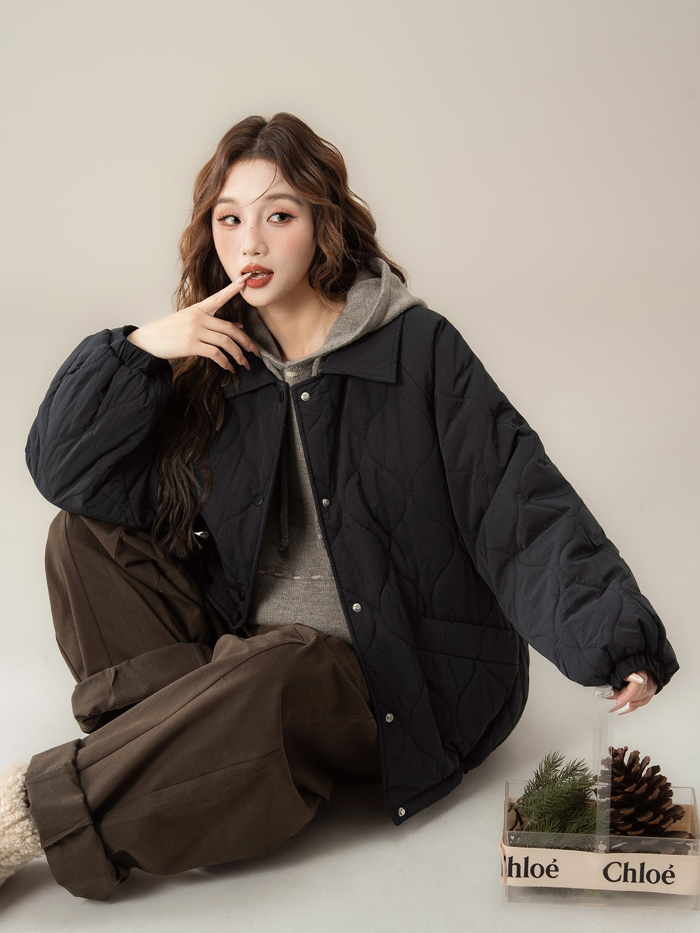 菱柄 ショートコート M00073