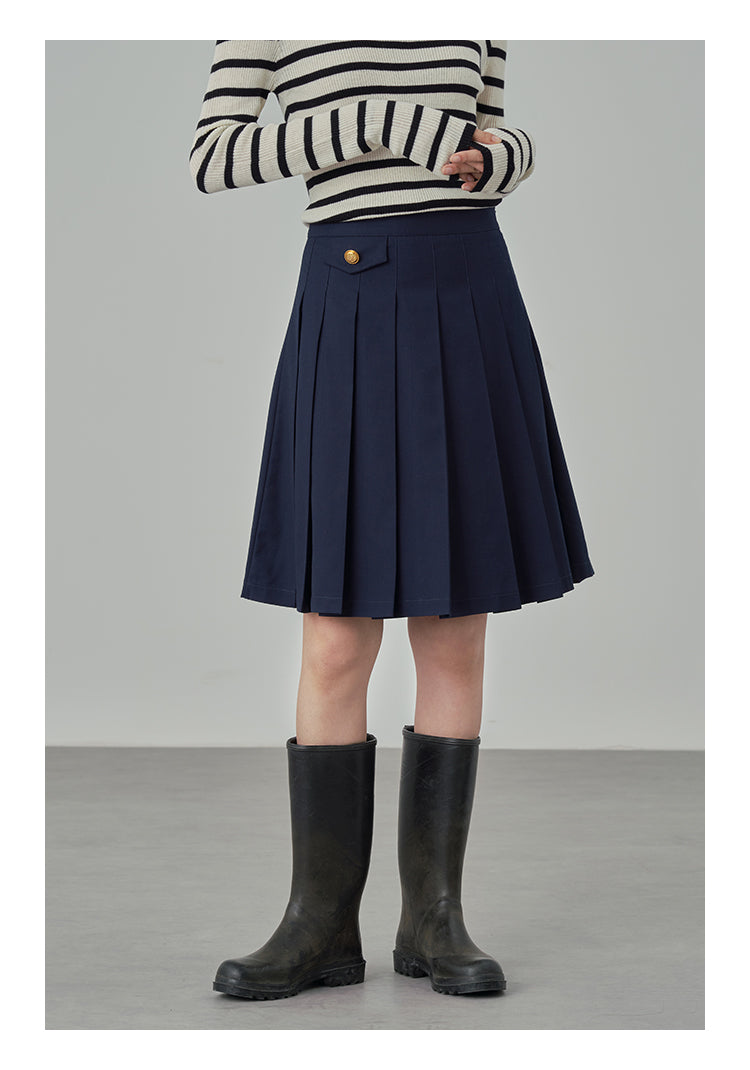 台型プリーツスカート M00062