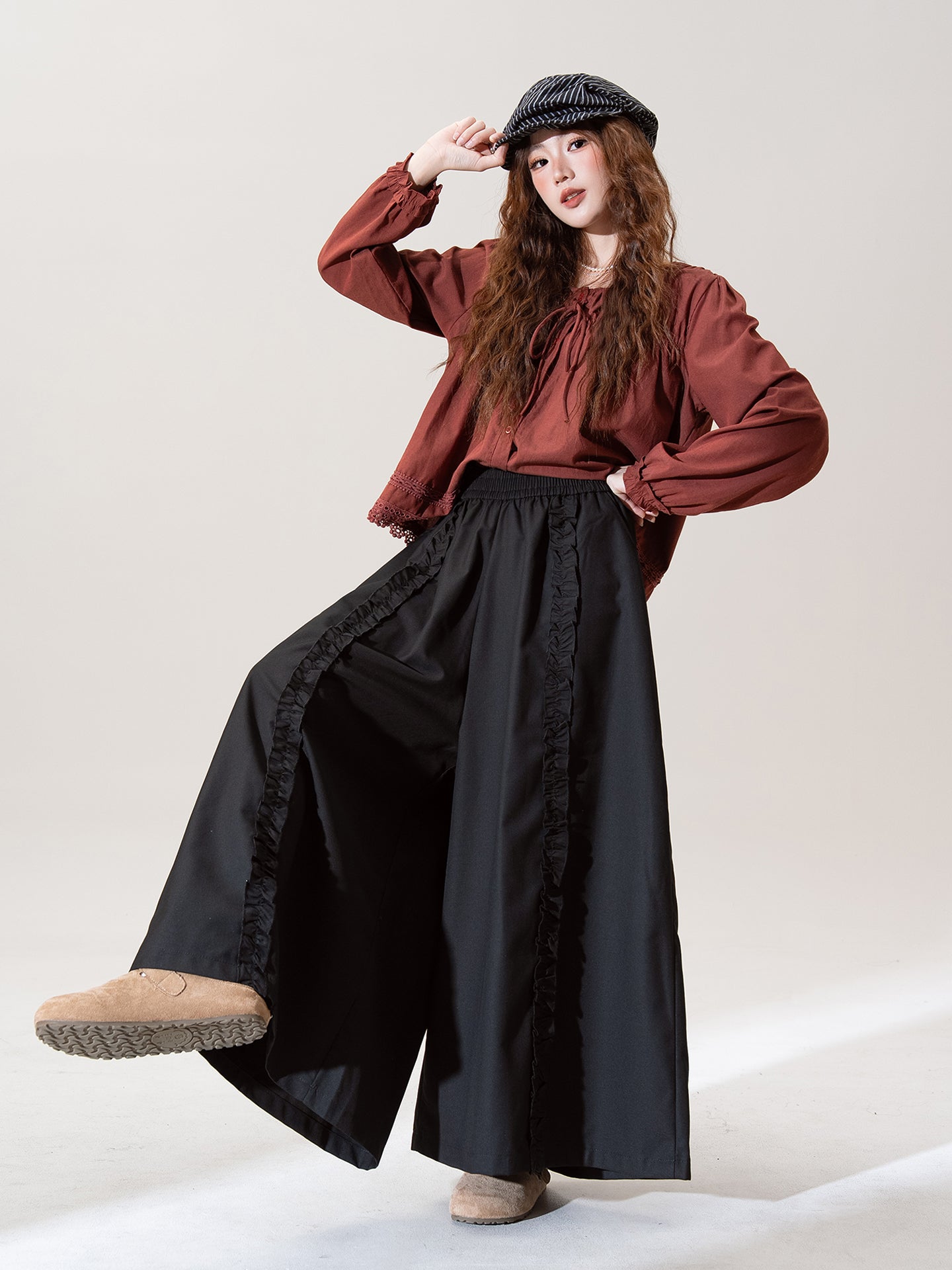 ロング スカートパンツ M00087