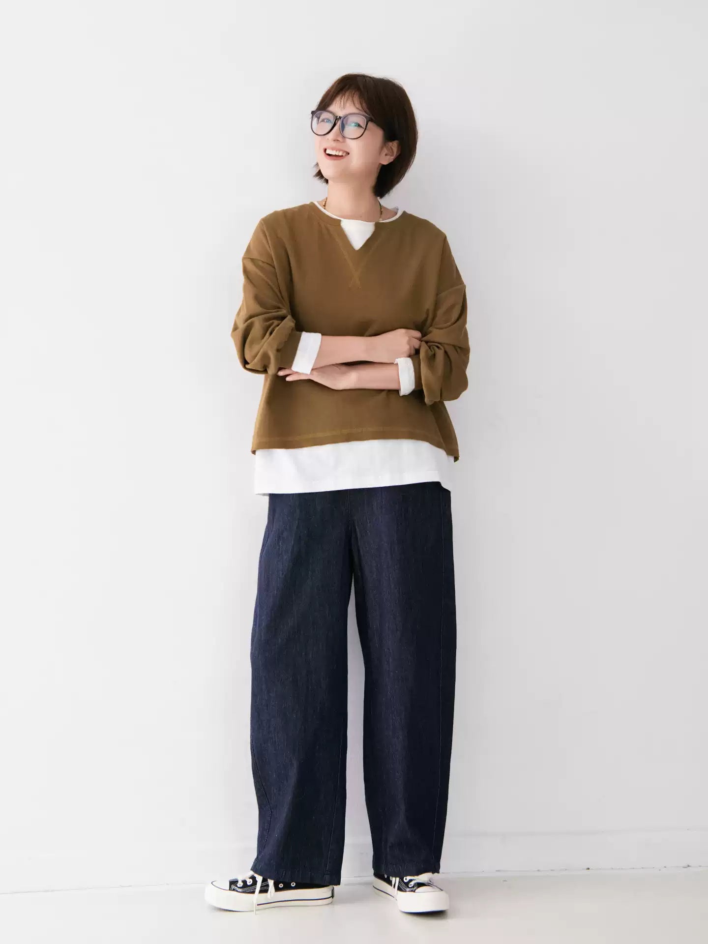 コットンウエストゴムデニムパンツ M0002