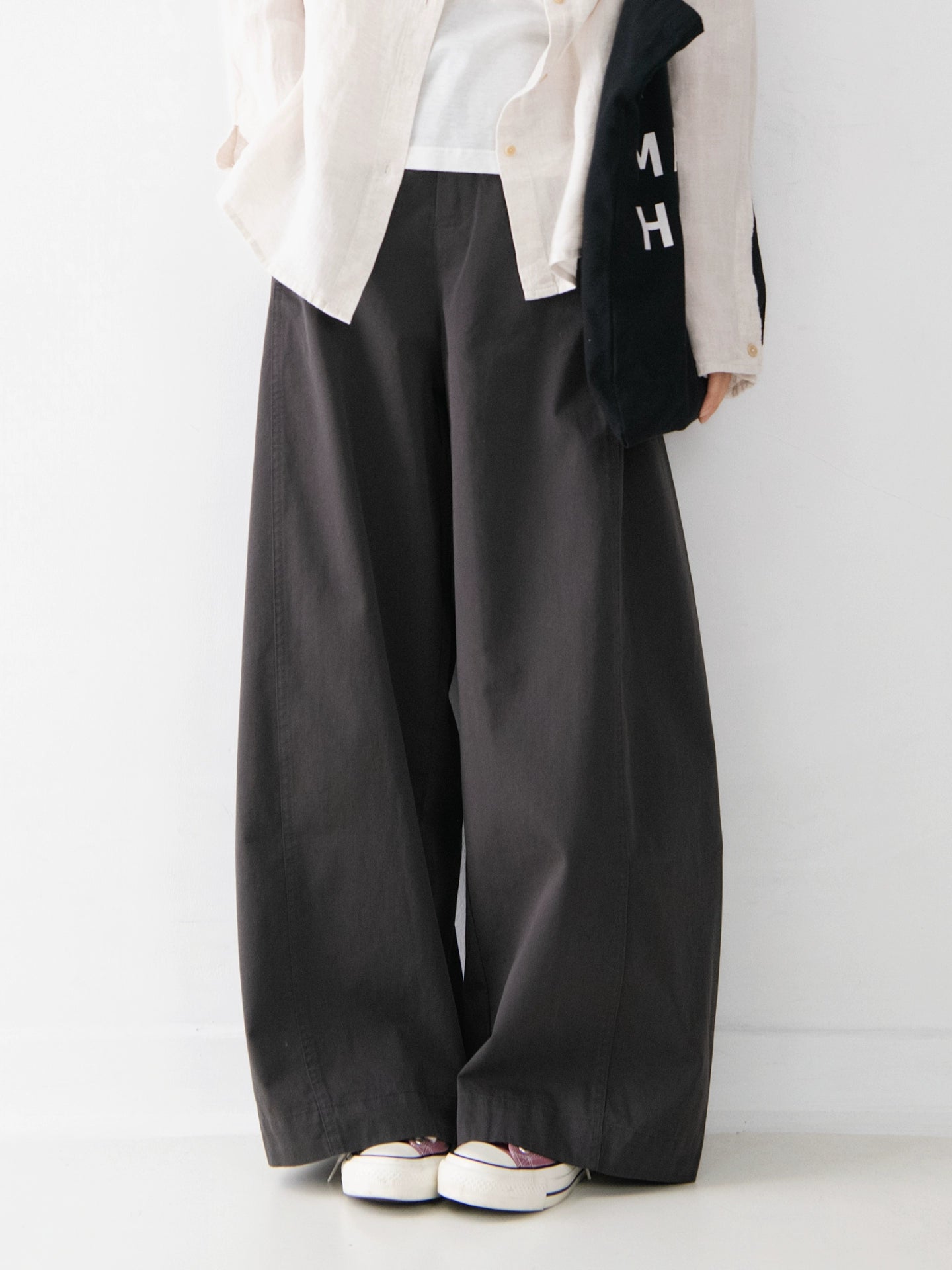 【秋新作】ウエストゴムロングパンツ M0001