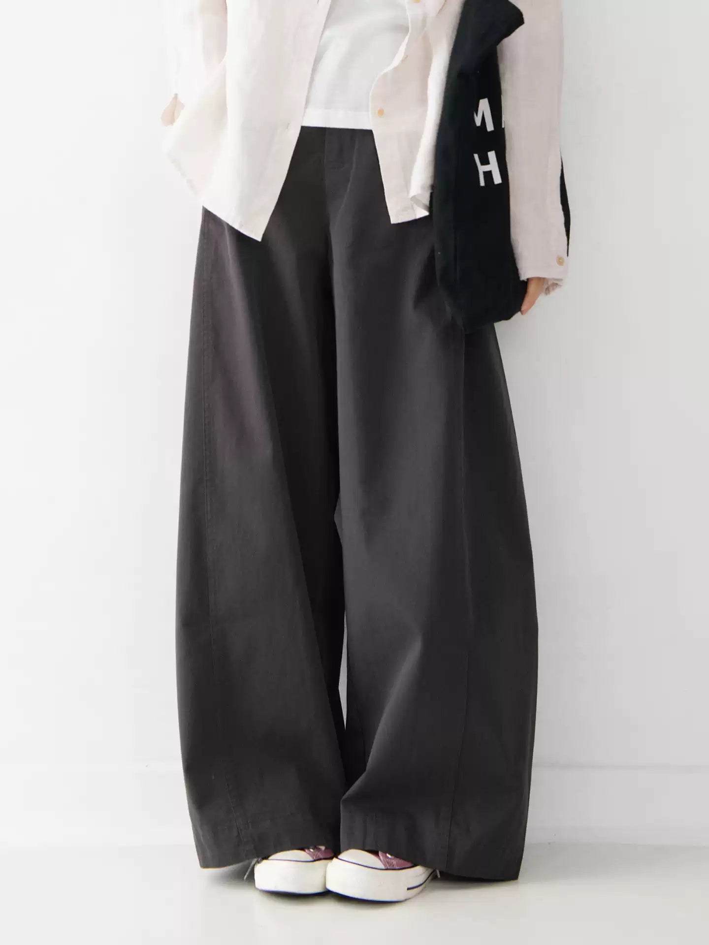 【秋新作】ウエストゴムロングパンツ M0001