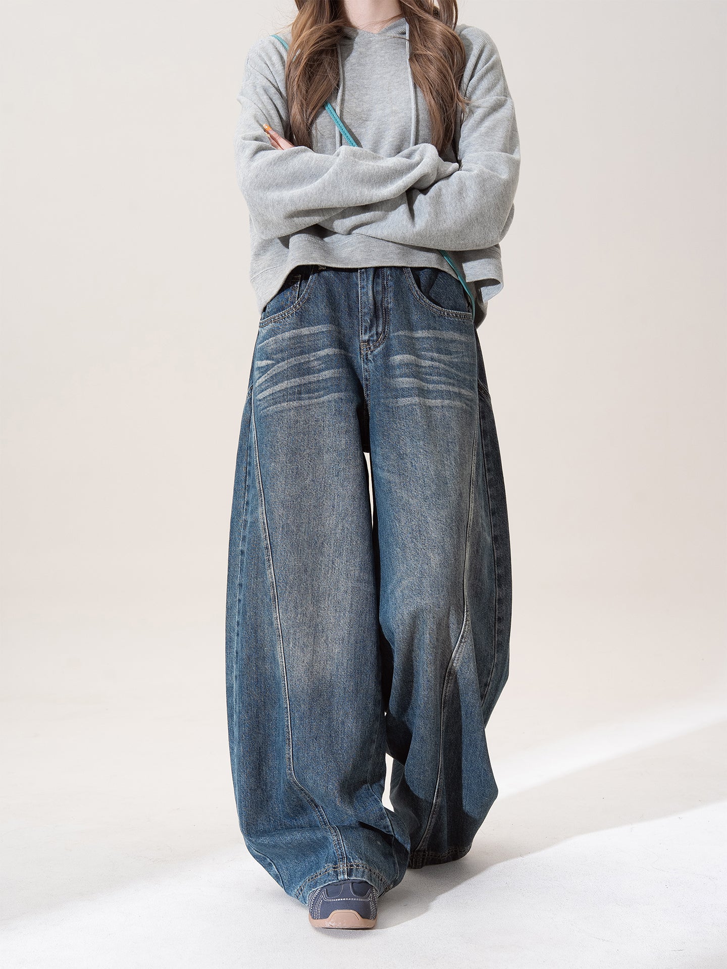 ワイドレッグ デニムパンツ M00070