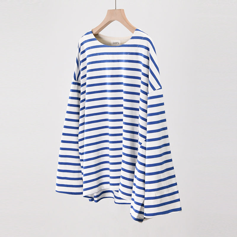 ストライプヘムTシャツ M00023