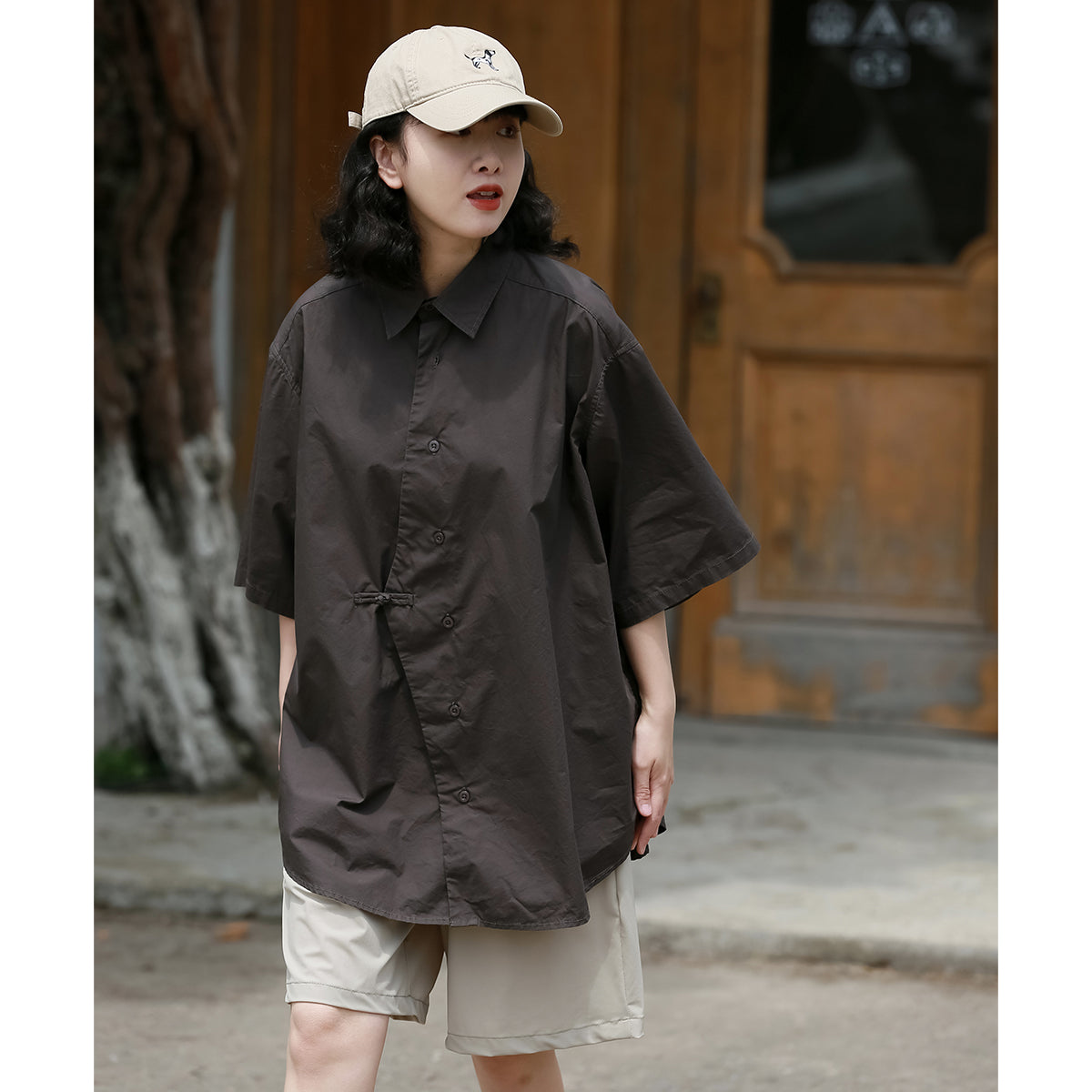 チャイナボタンシャツ M00029