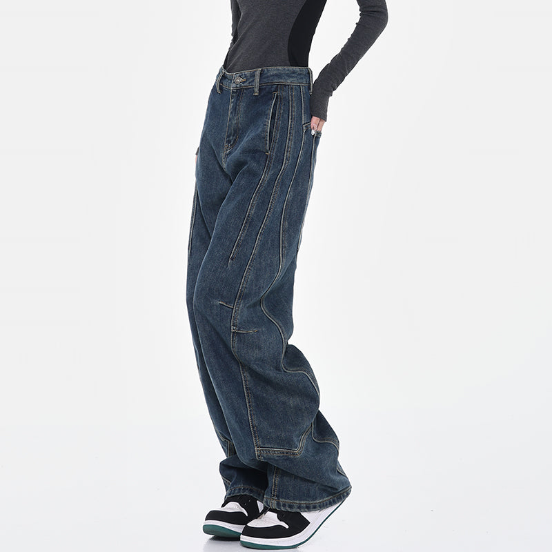 ワイドレッグ デニムパンツ M00068