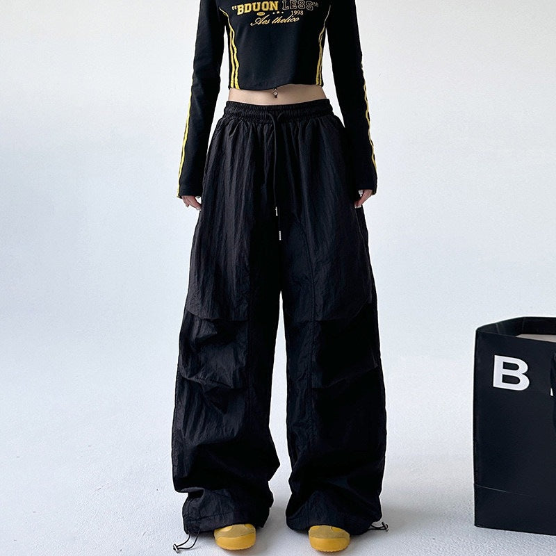 軽量ナイロンワイドパンツ M00154