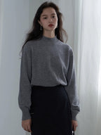 カシミヤハイネックニット M00049