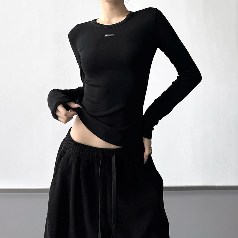 リブクルーネック長袖T M00155