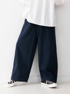 【秋新作】 コットンワイドデニムパンツ M0006