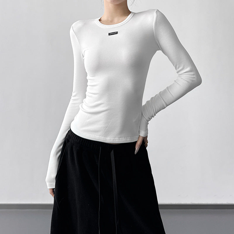 リブクルーネック長袖T M00155