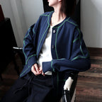 ツートンカラークルーネックスウェット M00026