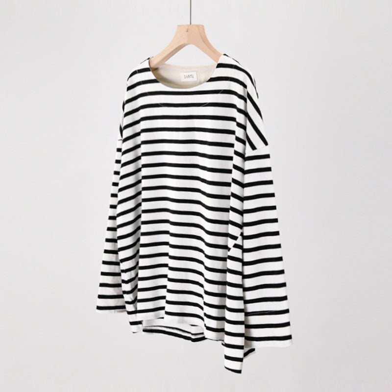 ストライプヘムTシャツ M00023