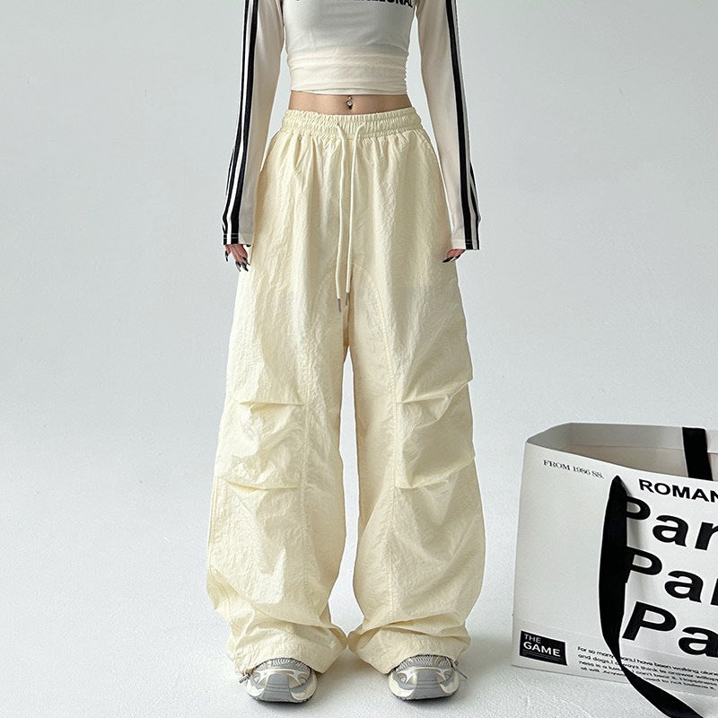 軽量ナイロンワイドパンツ M00154