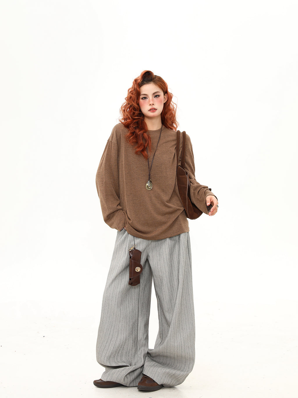 リネン ドレープ感 長袖 M00094