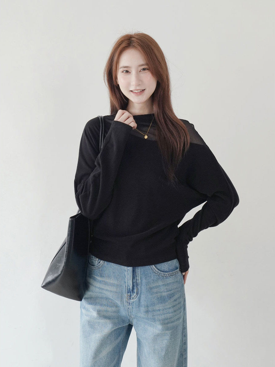 【新作キャンペーン】チュールインレイ Tシャツ M00147