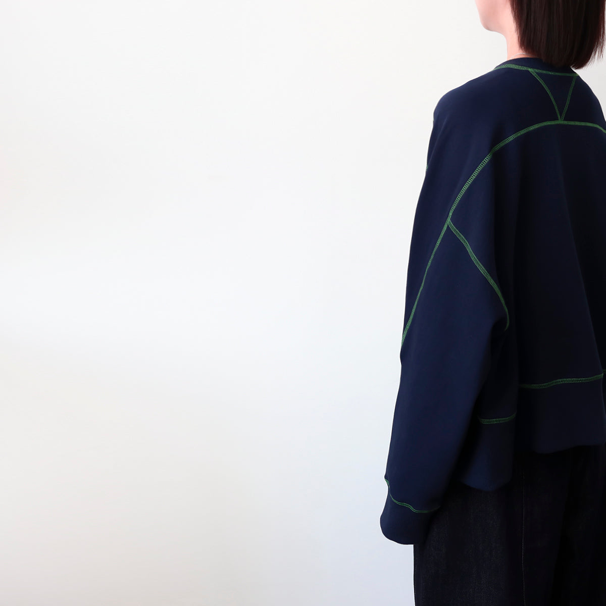 ツートンカラークルーネックスウェット M00026