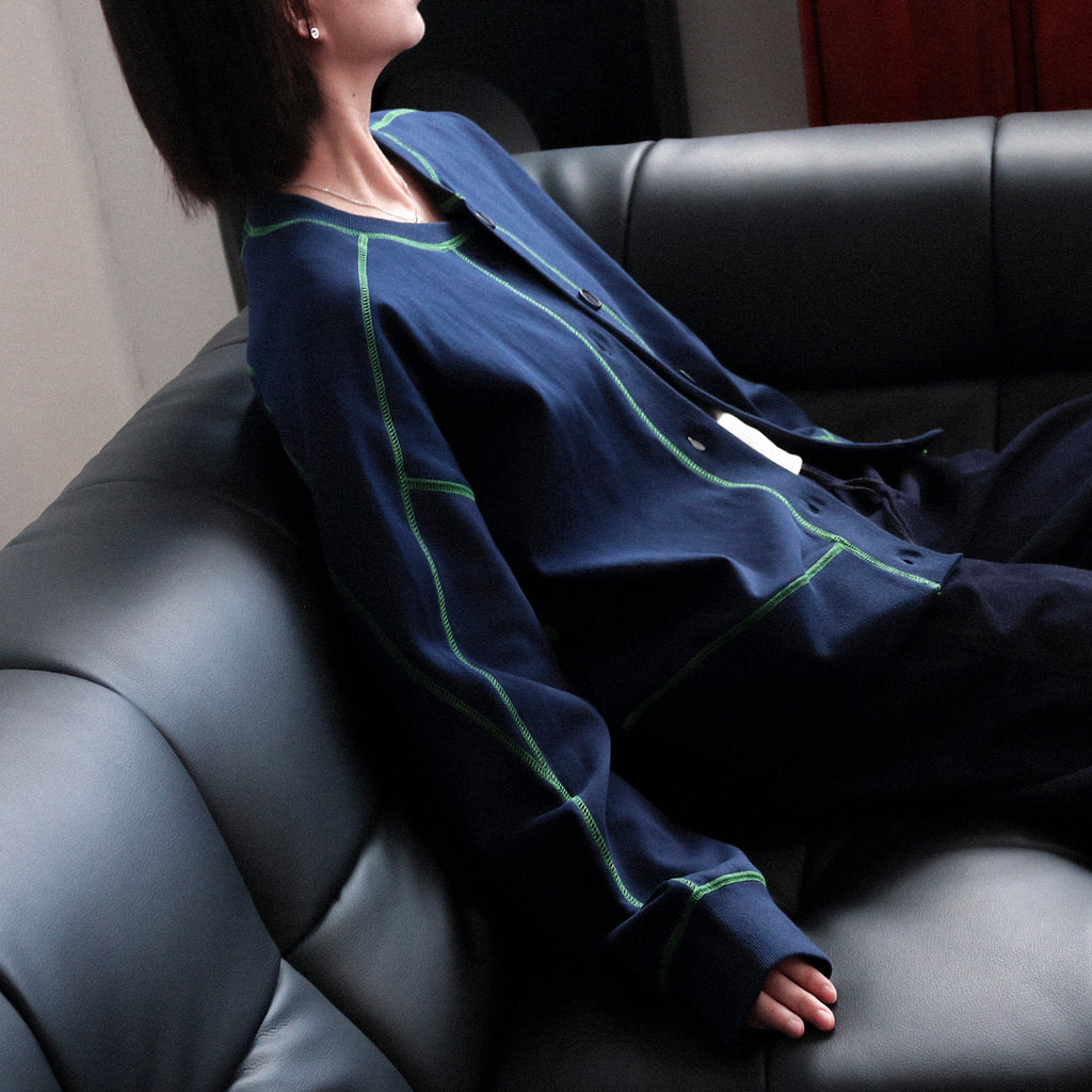 ツートンカラークルーネックスウェット M00026