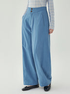 【秋新作】カットデザインワイドパンツ　M00011