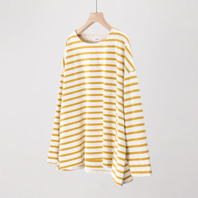 ストライプヘムTシャツ M00023