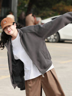 スタンドカラー カーディガン スウェット M00112