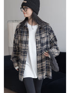 【新作キャンペーン】チェック柄オーバーシャツ M00145