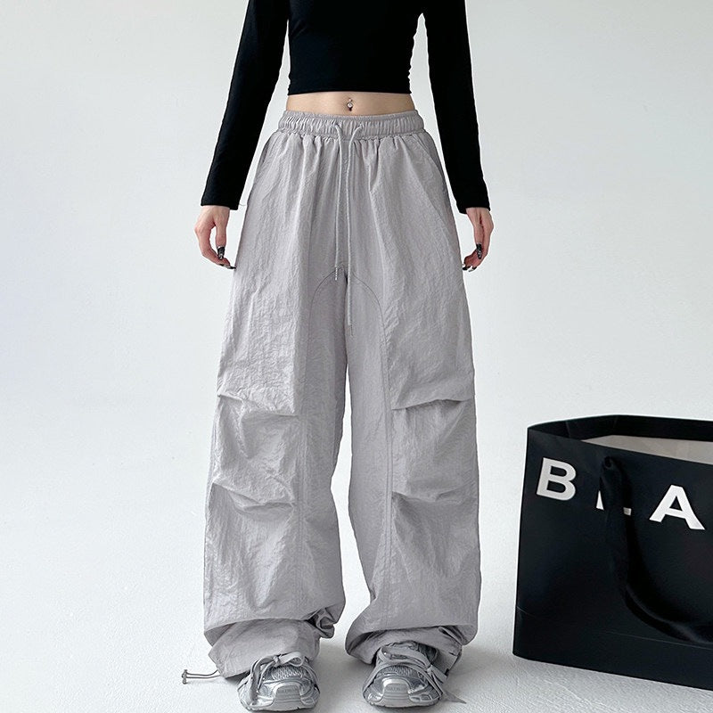 軽量ナイロンワイドパンツ M00154