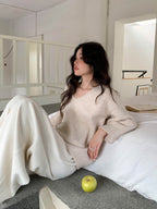 【新作キャンペーン】Vネックリラックスニット M00152