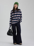 ストライプ ロングスリーブ T シャツ M00067