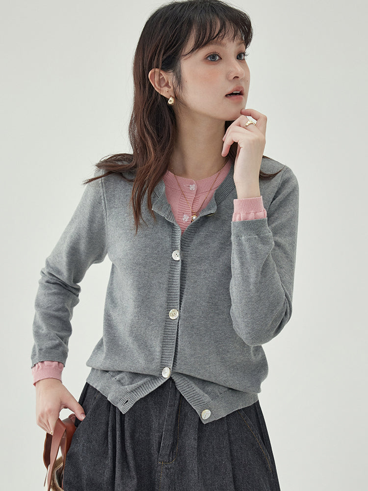 レイヤード風カーディガン M00012