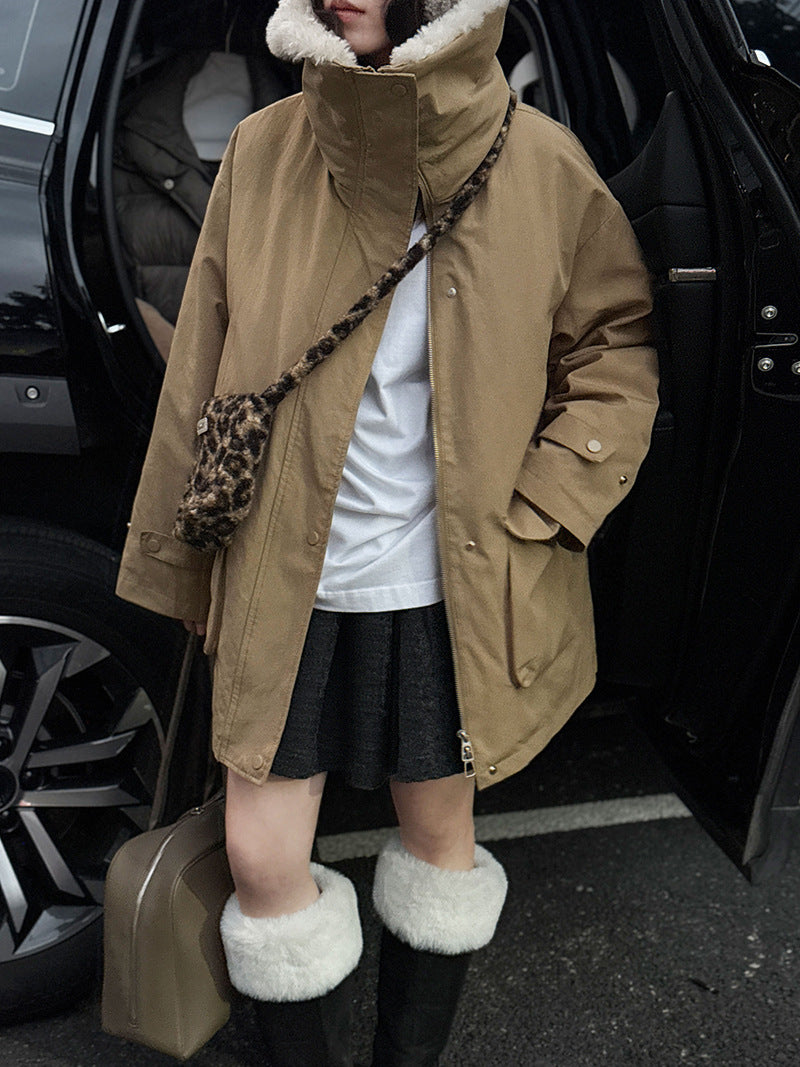 ボア切り替えダウンジャケット（ホワイトダックダウン） M00125