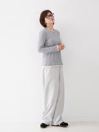 コットンクルーネック長袖T　M0005