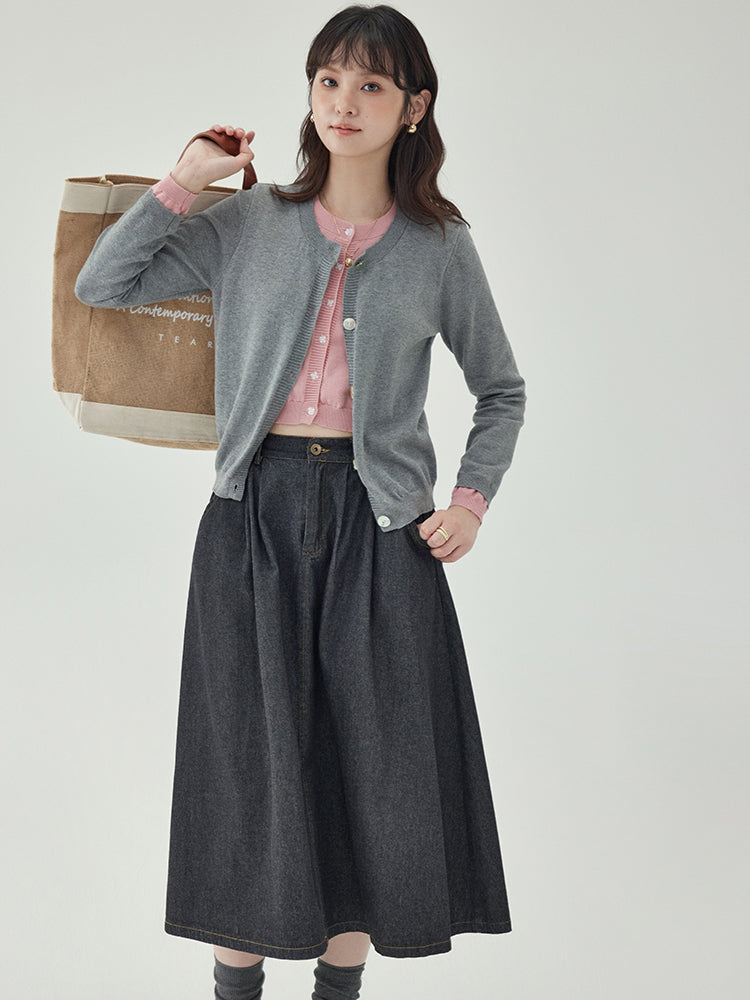 レイヤード風カーディガン M00012